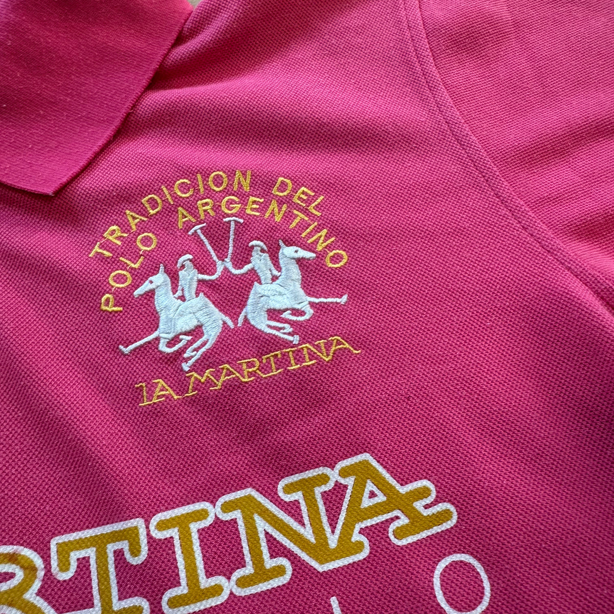 La Martina Flamingo pink ladies polo – Close-up 2