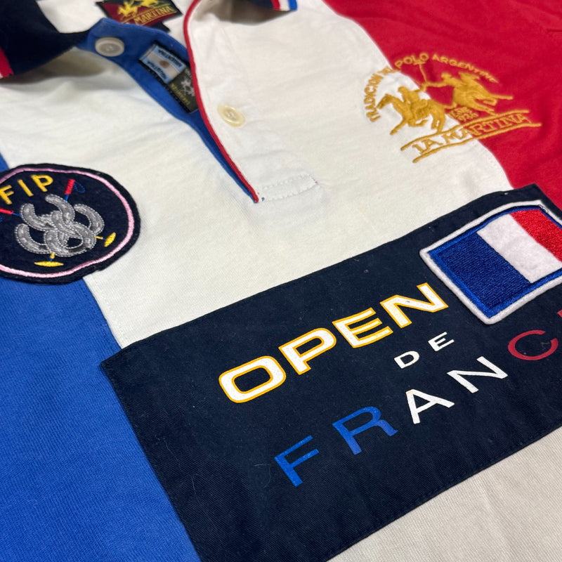 Detailansicht: Sourced limited accessories and clothes La Martina France Open streetwear polo – Logo, Nähte oder Material