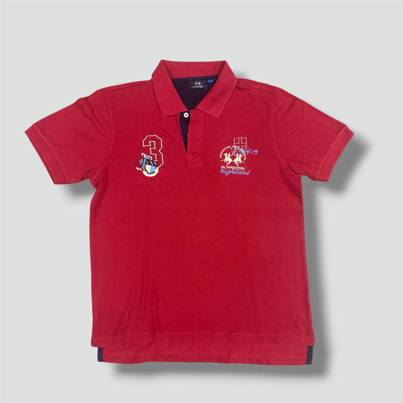 Sourced limited accessories and clothes La Martina Highland red polo shirt – Secondhand Streetwear
