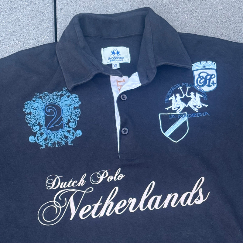 Detailansicht: Sourced limited accessories and clothes La Martina Holland Dutch Polo long sleeve – Logo, Nähte oder Material