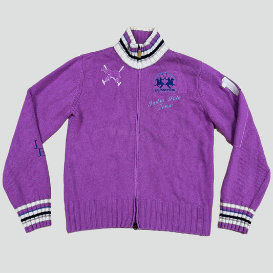 La Martina India knitted zip-up