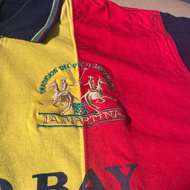 Detailansicht: Sourced limited accessories and clothes La Martina Jamaica striped summer polo – Logo, Nähte oder Material