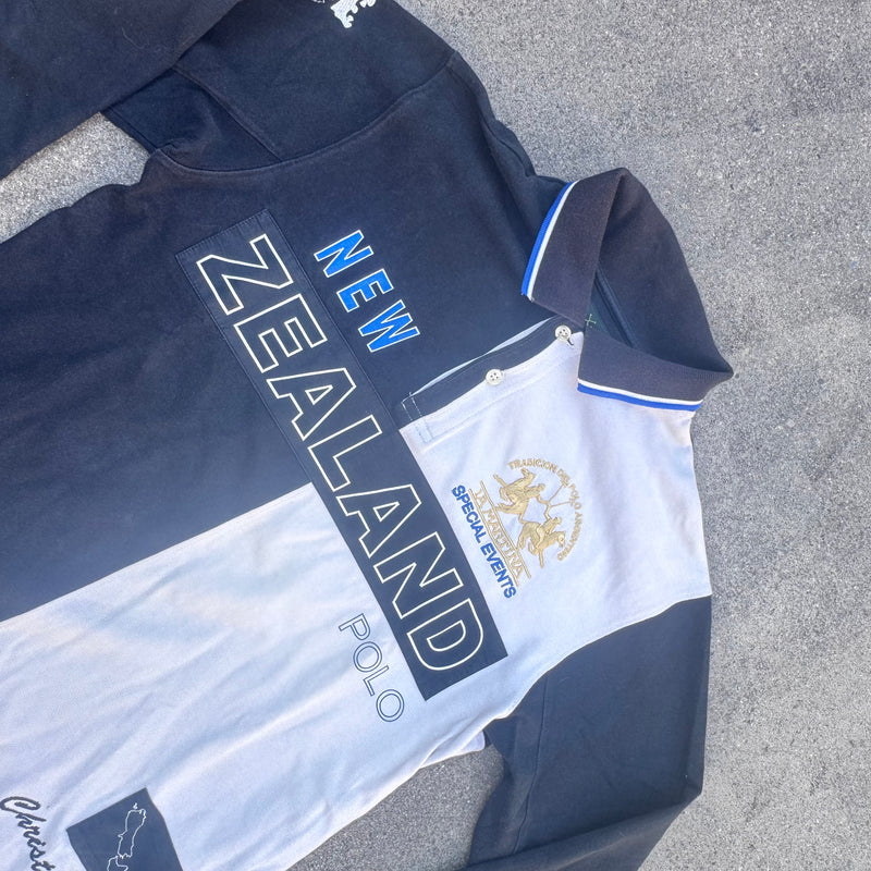 Detailansicht: Sourced limited accessories and clothes La Martina New Zealand long sleeve polo shirt – Logo, Nähte oder Material