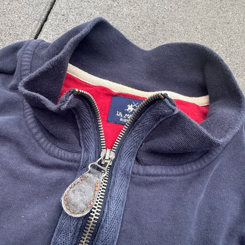 Detailansicht: Sourced limited accessories and clothes La Martina No. 3 Patagonian sweatshirt – Logo, Nähte oder Material
