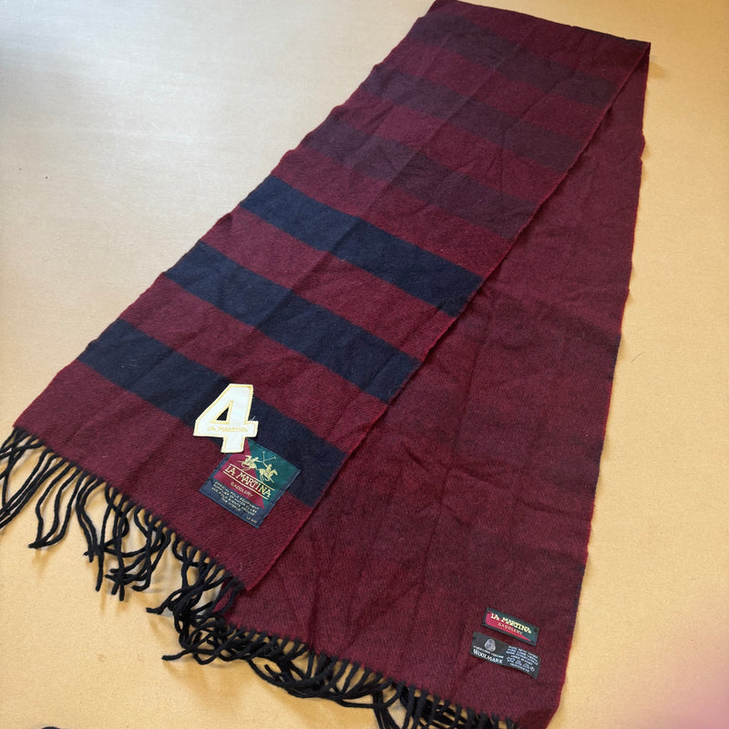 Detailansicht: Sourced limited accessories and clothes La Martina No 4 vintage scarf – Logo, Nähte oder Material