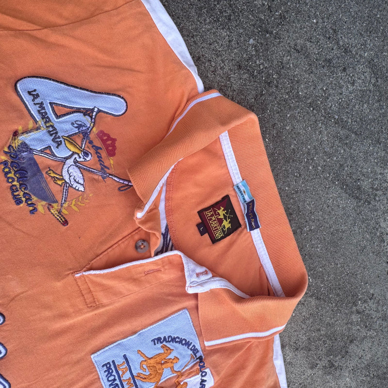 Detailansicht: Sourced limited accessories and clothes La Martina Pelican Polo Miami shirt – Logo, Nähte oder Material