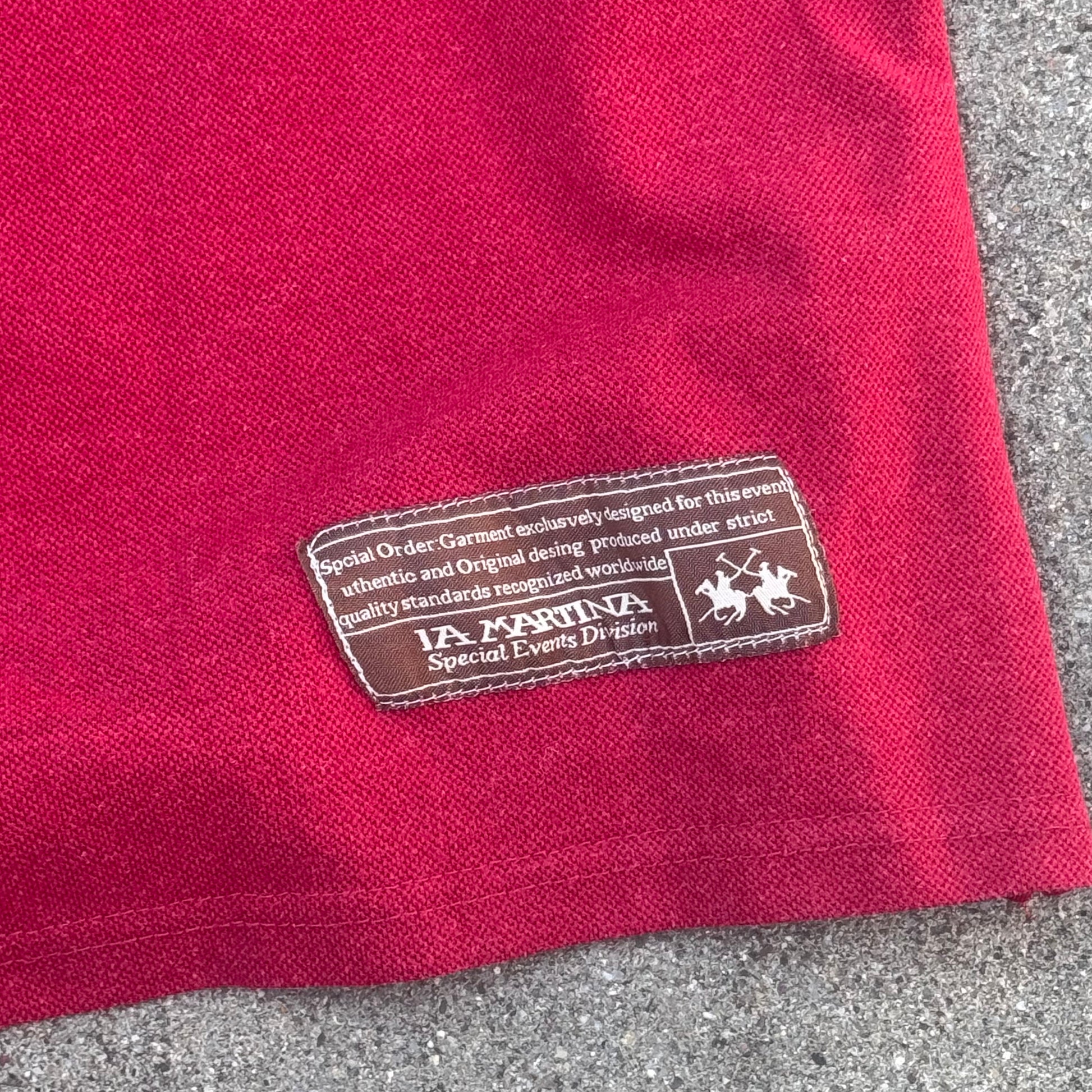 La Martina Polo Team red vintage polo shirt – Close-up 5