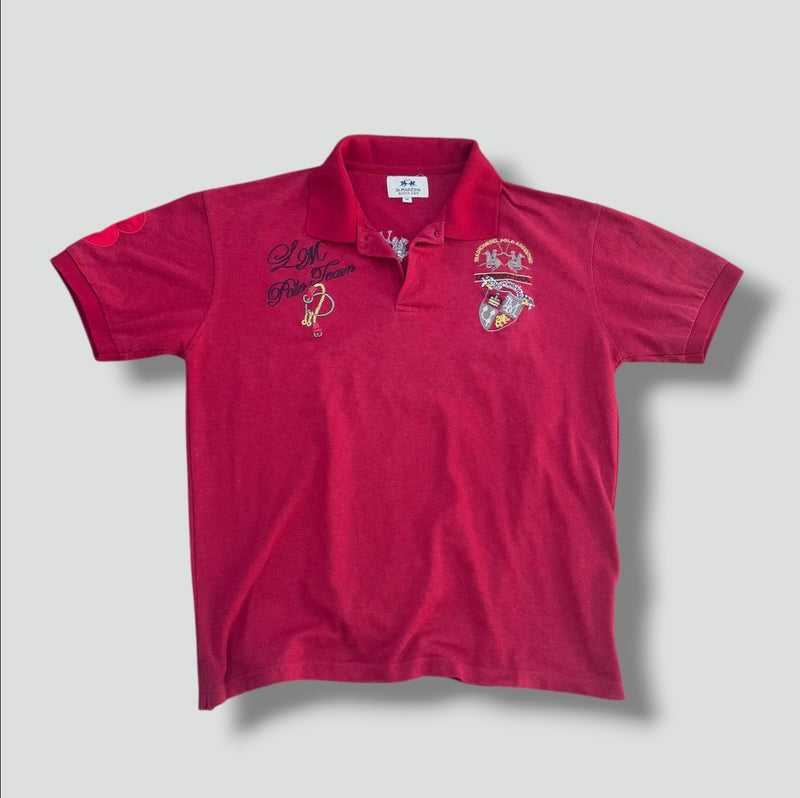 Sourced limited accessories and clothes La Martina Polo Team red vintage polo shirt – Secondhand Streetwear