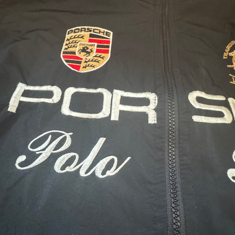 Detailansicht: Sourced limited accessories and clothes La Martina Porsche 2008 vintage jacket – Logo, Nähte oder Material