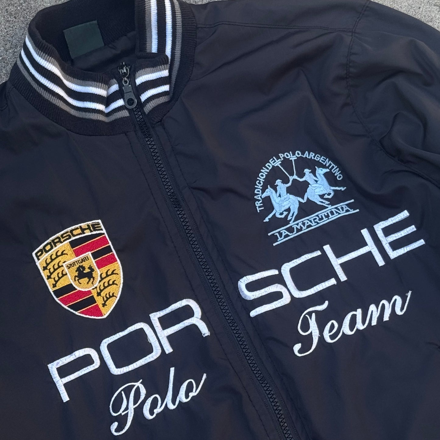 La Martina Porsche 2010 black track jacket – Close-up 1