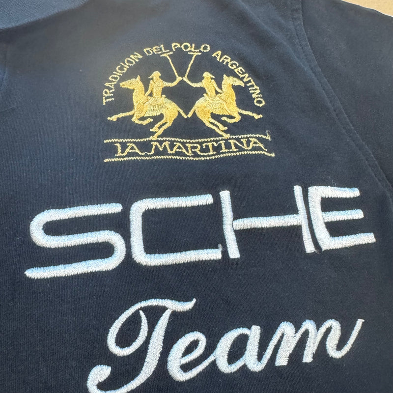 Detailansicht: Sourced limited accessories and clothes La Martina Porsche 2010 Poloshirt – Logo, Nähte oder Material