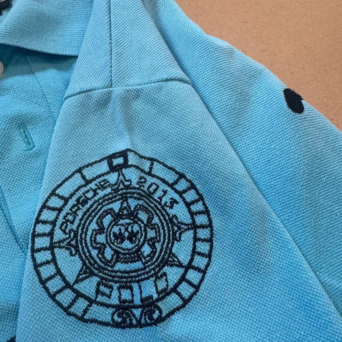 La Martina Porsche 2013 baby blue poloshirt – Close-up 4