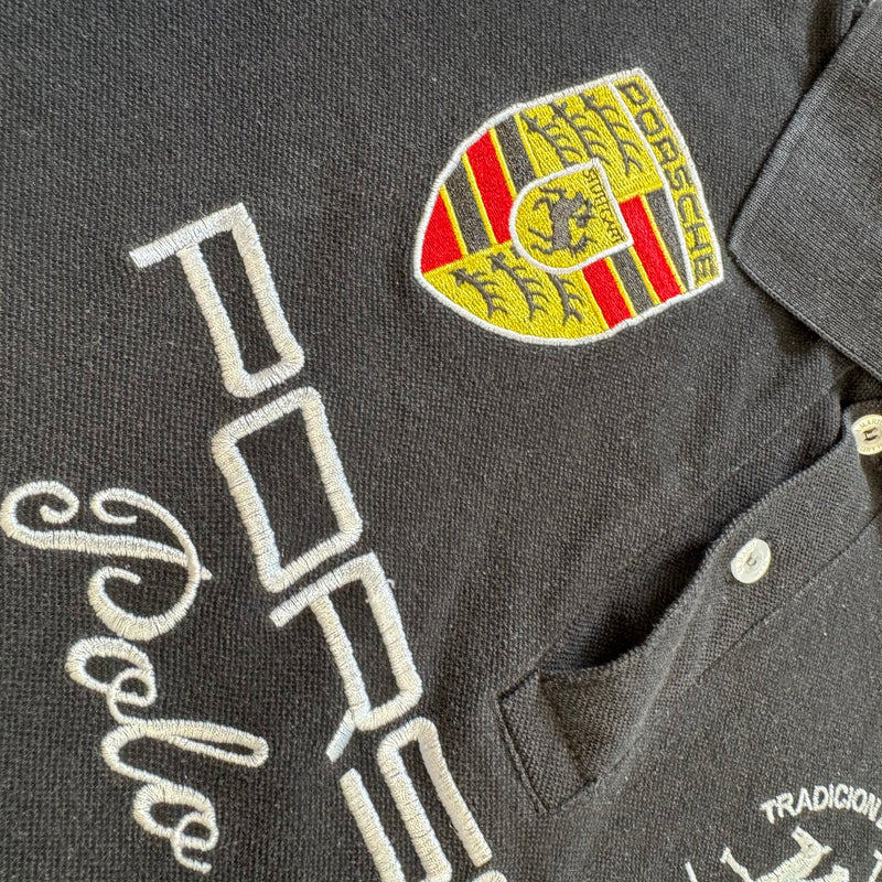 Detailansicht: Sourced limited accessories and clothes La Martina Porsche 2015 streetwear poloshirt – Logo, Nähte oder Material