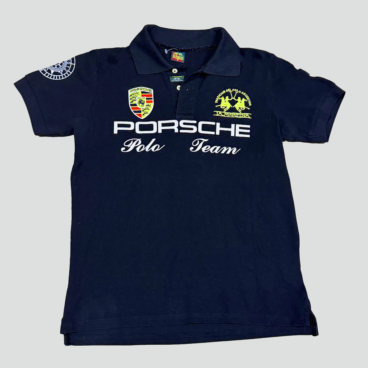 La Martina Porsche black polo shirt