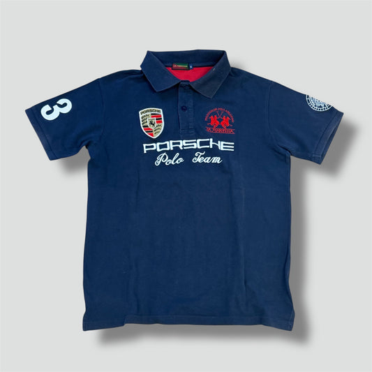 La Martina Porsche navy blue polo shirt