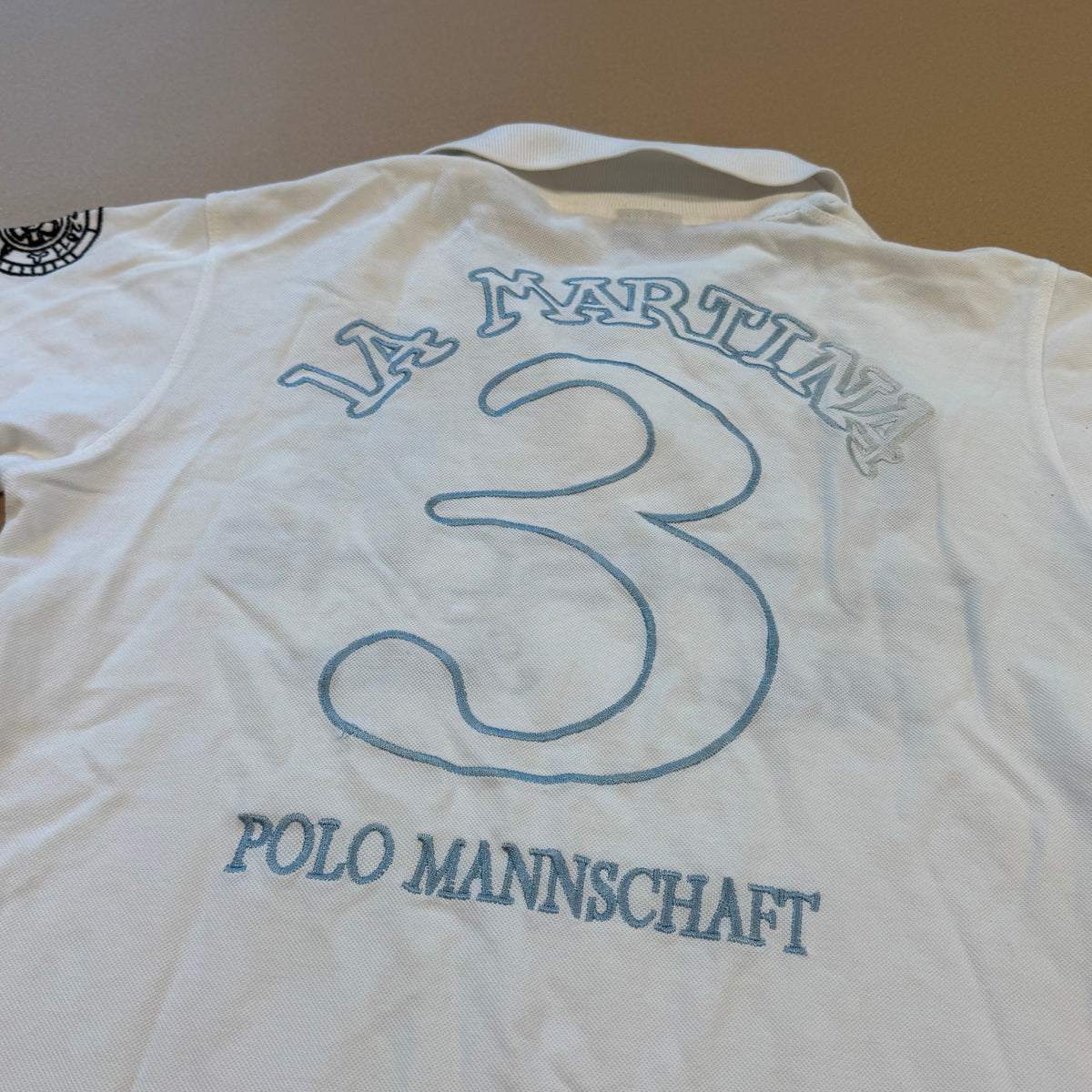 La Martina Porsche Polo in White – Close-up 6