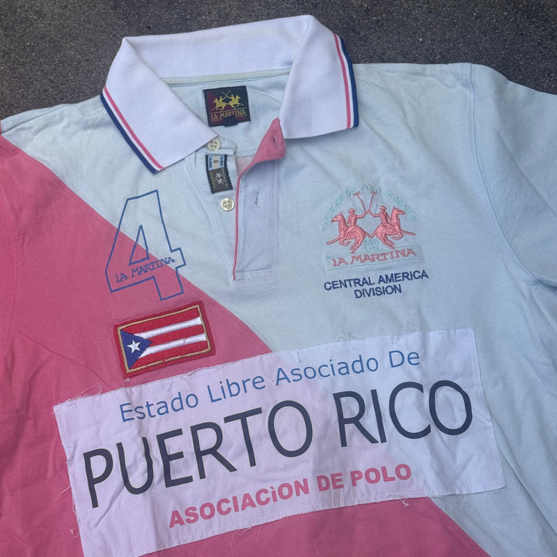 Detailansicht: Sourced limited accessories and clothes La Martina Puerto Rico vintage poloshirt – Logo, Nähte oder Material
