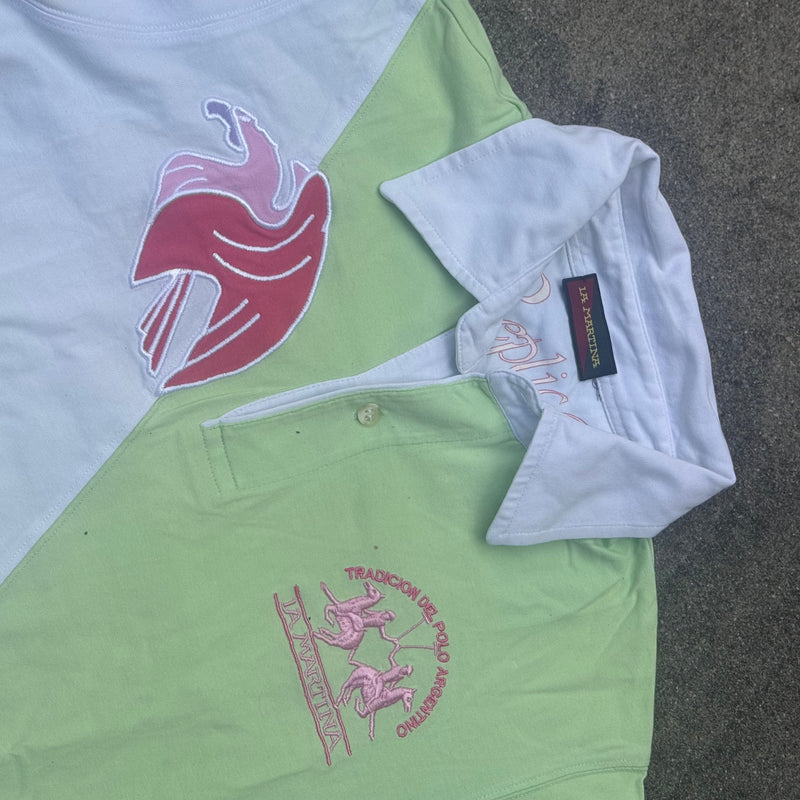 Detailansicht: Sourced limited accessories and clothes La Martina Replica Flamingo Careyes polo – Logo, Nähte oder Material