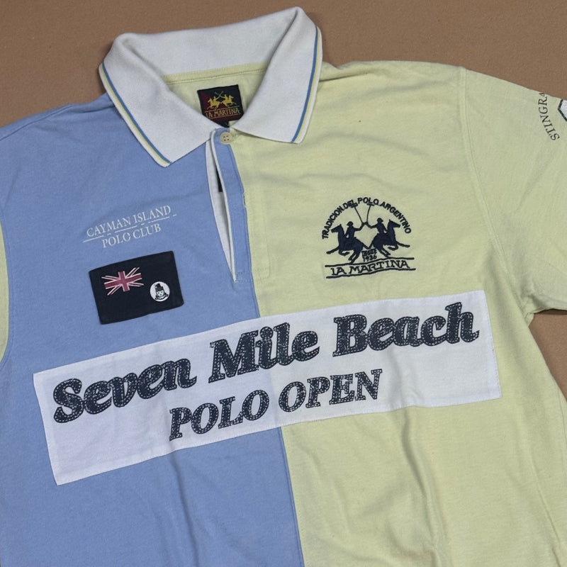 Detailansicht: Sourced limited accessories and clothes La Martina Seven Mille Beach poloshirt – Logo, Nähte oder Material