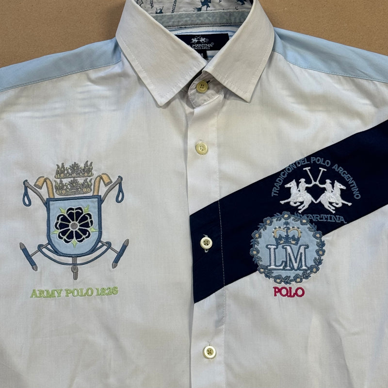 Detailansicht: Sourced limited accessories and clothes La Martina shirt white – Logo, Nähte oder Material