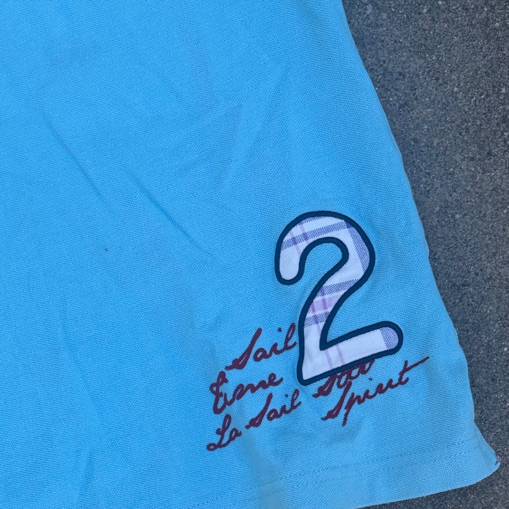 La Martina skyblue England vintage poloshirt – Close-up 2
