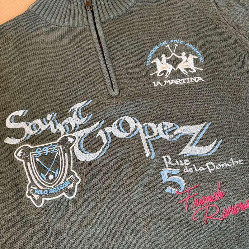 Detailansicht: Sourced limited accessories and clothes La Martina St. Tropez knitted sweatshirt – Logo, Nähte oder Material