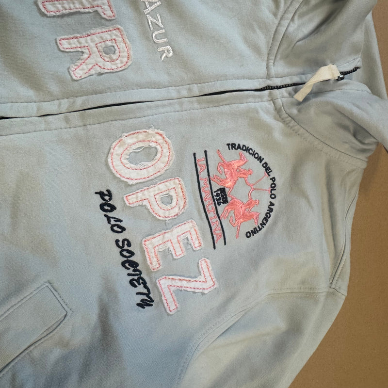 Detailansicht: Sourced limited accessories and clothes La Martina St. Tropez vintage zip-up – Logo, Nähte oder Material