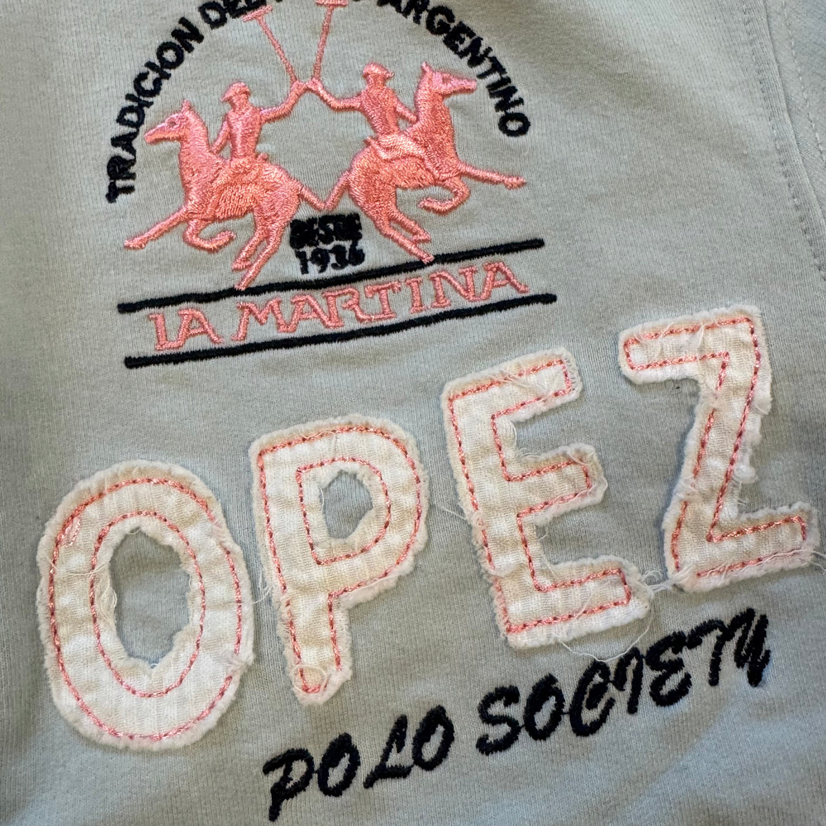 La Martina St. Tropez zip-up skyblue – Close-up 2