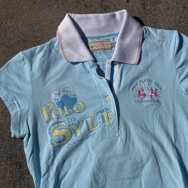 Detailansicht: Sourced limited accessories and clothes La Martina Sylt Germany women's summer polo – Logo, Nähte oder Material