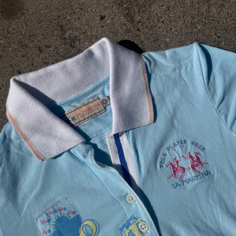 Detailansicht: Sourced limited accessories and clothes La Martina Sylt Germany women's summer polo – Logo, Nähte oder Material