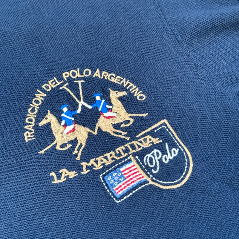 Detailansicht: Sourced limited accessories and clothes La Martina USA special events vintage poloshirt – Logo, Nähte oder Material