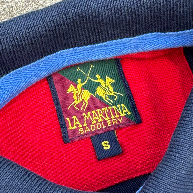 Detailansicht: Sourced limited accessories and clothes La Martina USA special events vintage poloshirt – Logo, Nähte oder Material