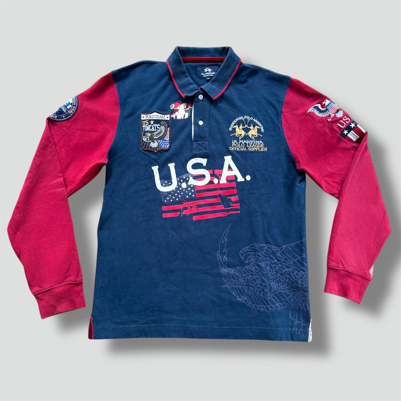 Sourced limited accessories and clothes La Martina USA vintage longsleeve polo – Secondhand Streetwear