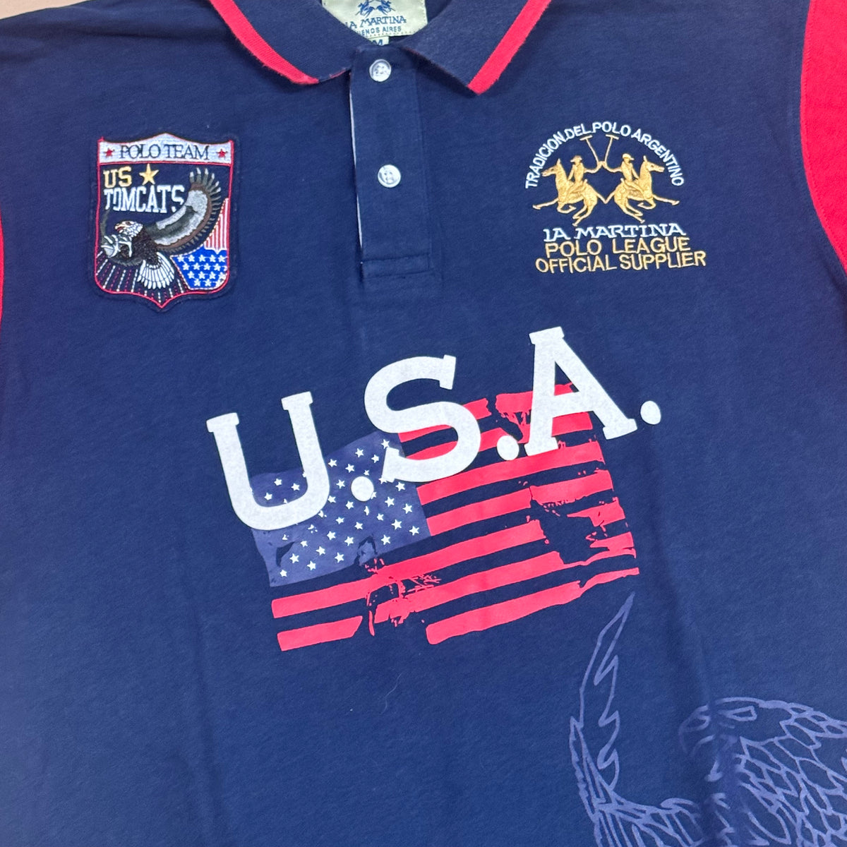 La Martina USA vintage poloshirt – Close-up 1
