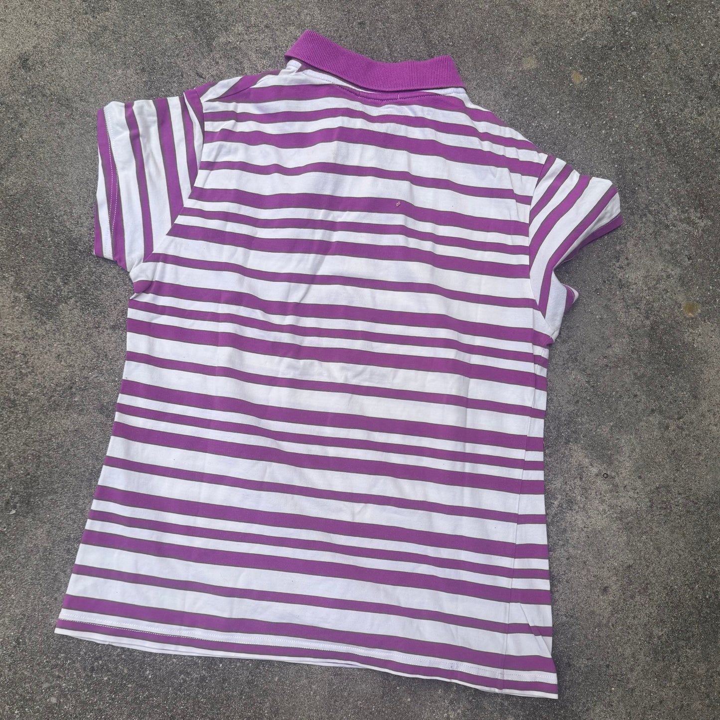 La Martina vintage pink striped poloshirt – Close-up 3