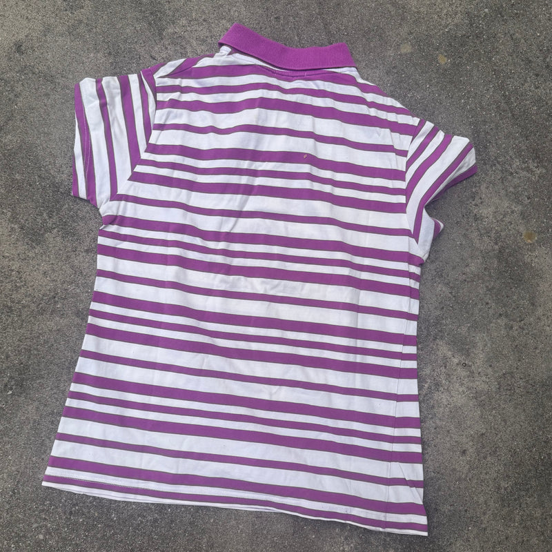 Detailansicht: Sourced limited accessories and clothes La Martina vintage pink striped poloshirt – Logo, Nähte oder Material