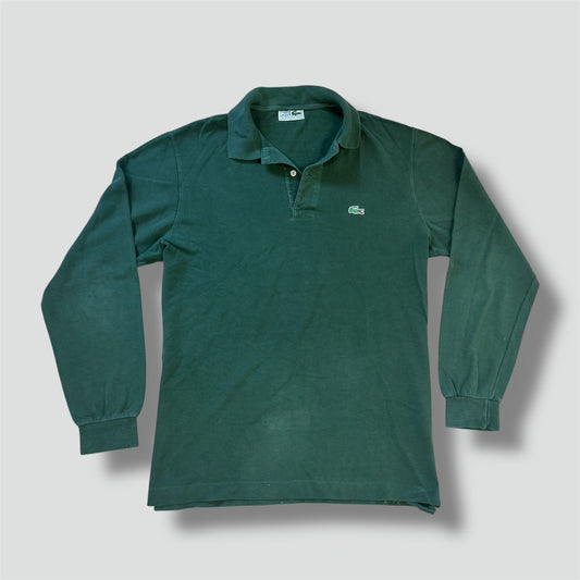 Lacoste green vintage long-sleeve poloshirt