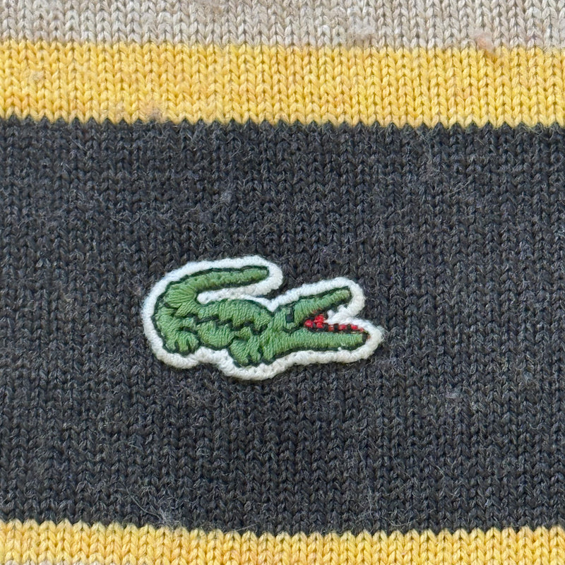 Detailansicht: Sourced limited accessories and clothes Lacoste striped vintage sweatshirt – Logo, Nähte oder Material