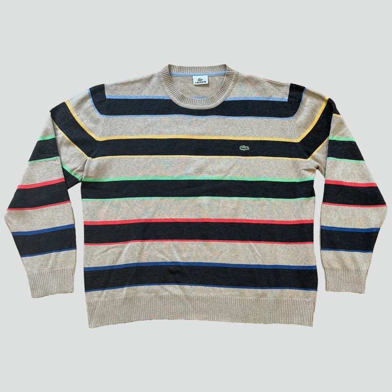 Sourced limited accessories and clothes Lacoste striped vintage sweatshirt – Secondhand Streetwear
