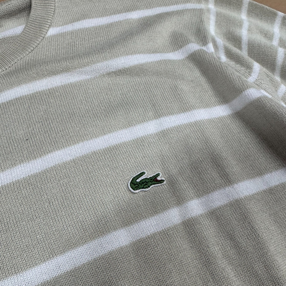 Lacoste vintage beige striped sweatshirt – Close-up 2
