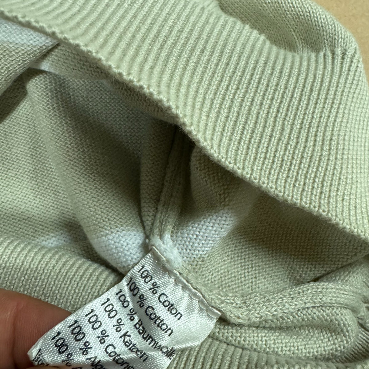 Lacoste vintage beige striped sweatshirt – Close-up 3