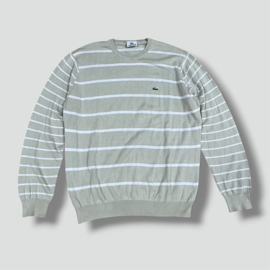 Lacoste vintage beige striped sweatshirt