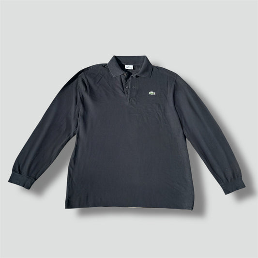 Lacoste vintage black longsleeve poloshirt