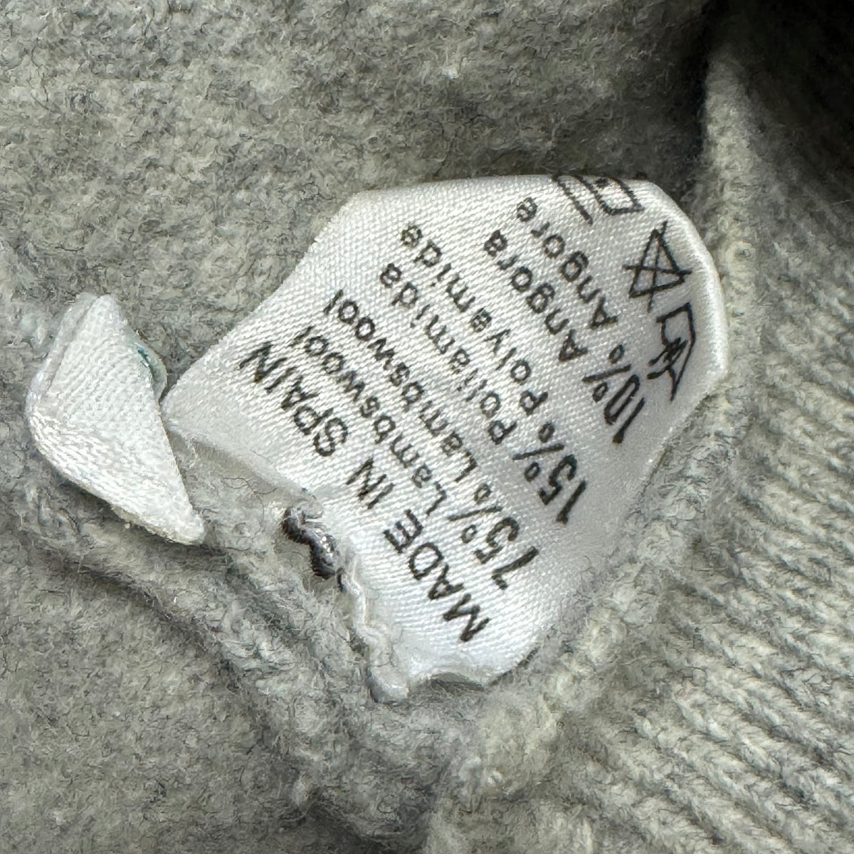 Lacoste vintage grey turtleneck lambswool sweater – Close-up 4