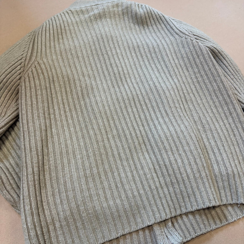 Detailansicht: Sourced limited accessories and clothes Lacoste vintage knitted beige jacket – Logo, Nähte oder Material