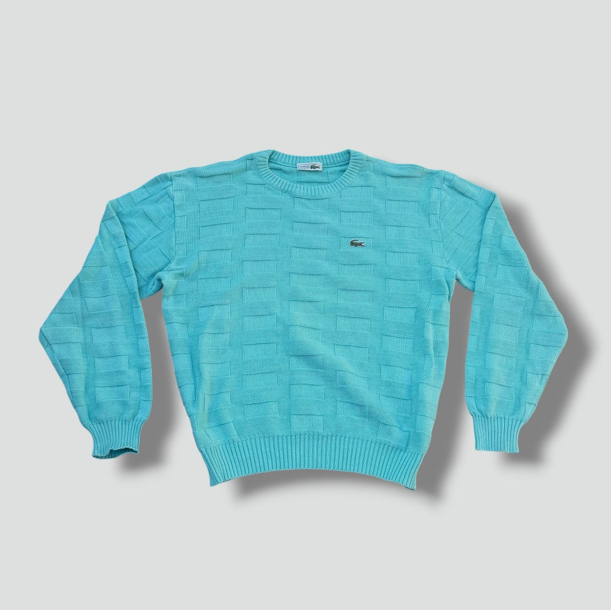 Lacoste vintage knitted turquoise sweatshirt