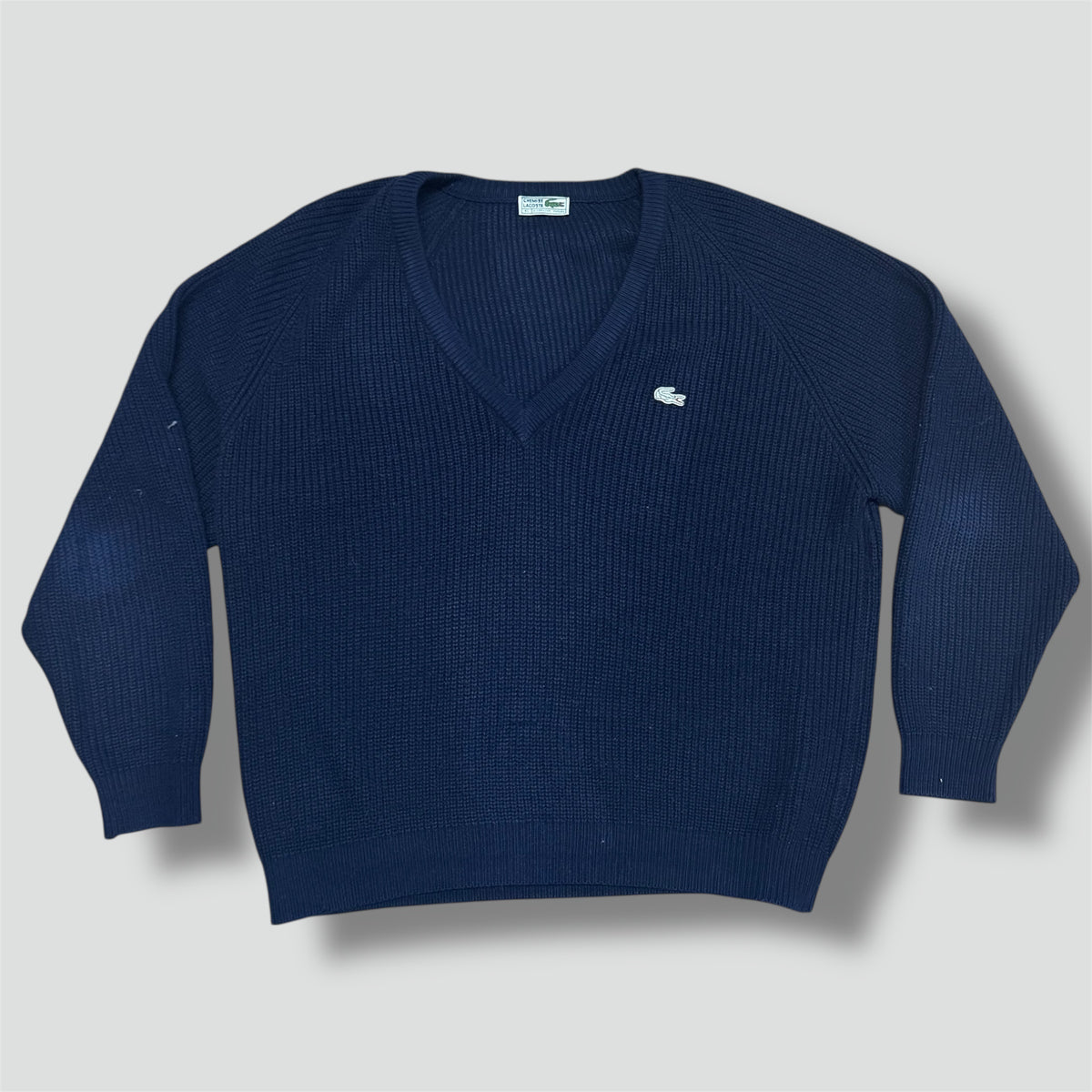 Lacoste vintage knitted v-neck sweatshirt