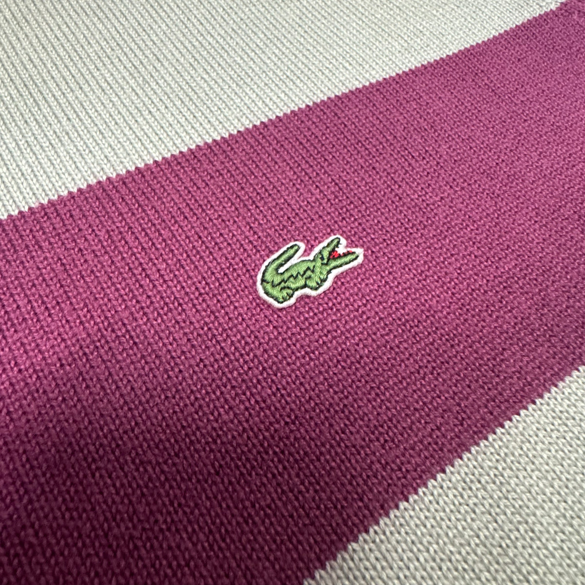 Lacoste vintage striped knitted sweatshirt – Close-up 2