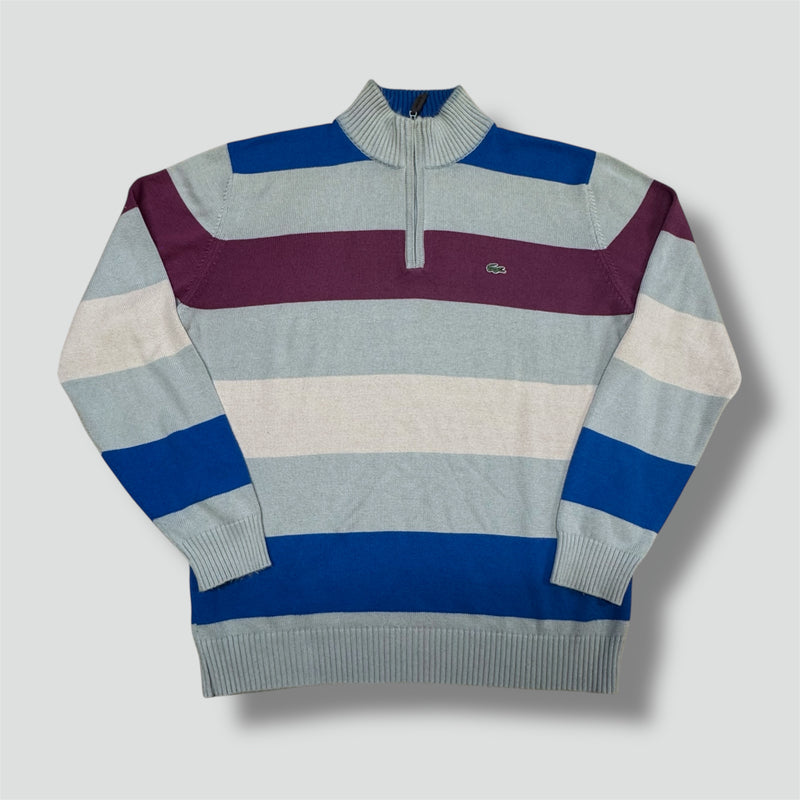 Sourced limited accessories and clothes Lacoste vintage striped knitted sweatshirt – Secondhand Streetwear