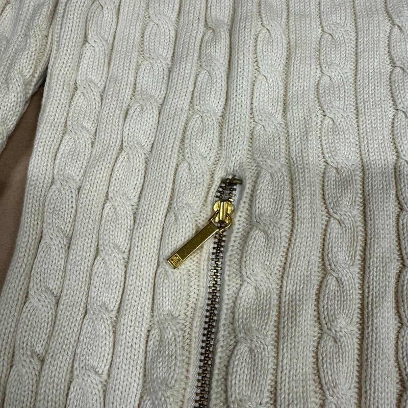Detailansicht: Sourced limited accessories and clothes Lauren by Ralph Lauren vintage knitted zip-up – Logo, Nähte oder Material